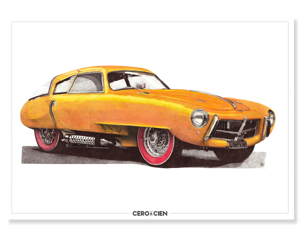 Lamina A4 - Pegaso Z102 Berlina Especial 1953 Le Mans