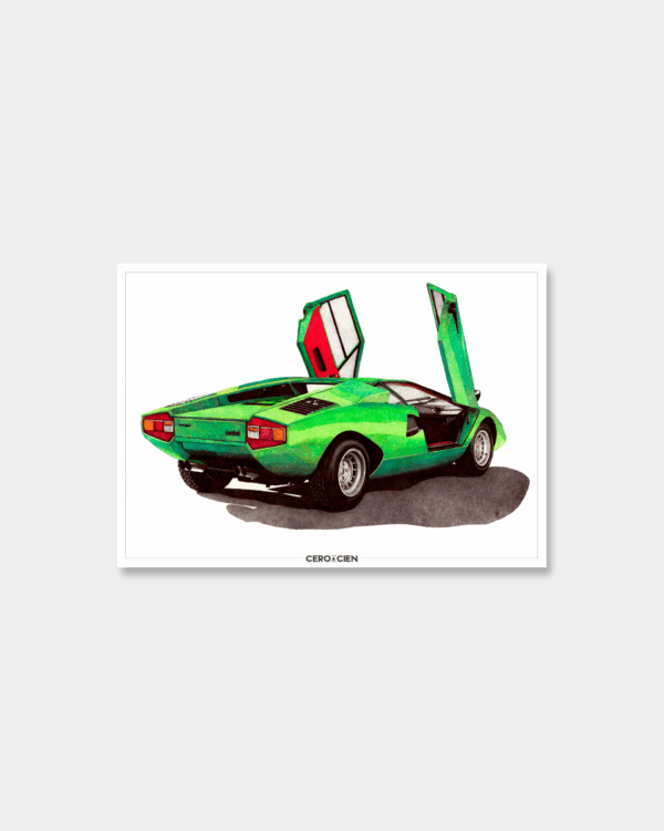 Lamina A4 - Lamborghini Countach LP 400 1974