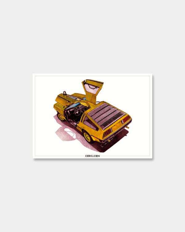 Lamina A4 - DeLorean DMC-12 1981 Edicion Gold
