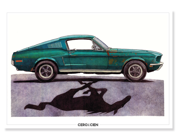 Lamina A4 - Ford Mustang Fast Back Bullit 1968
