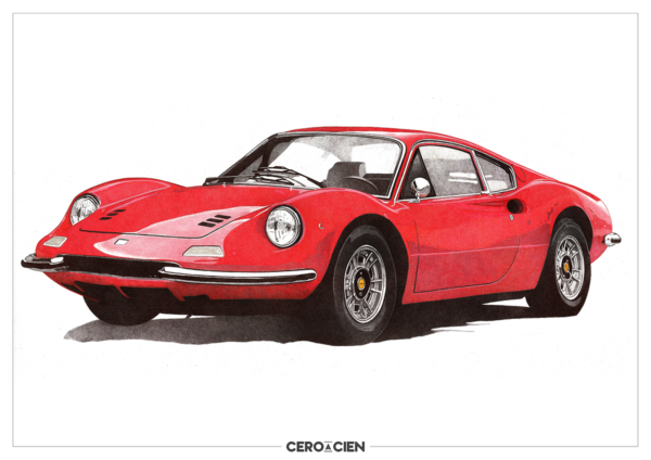 Lamina A4 - Dino 206 GT