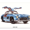 Lamina A4 - Mercedes 300SL 1954