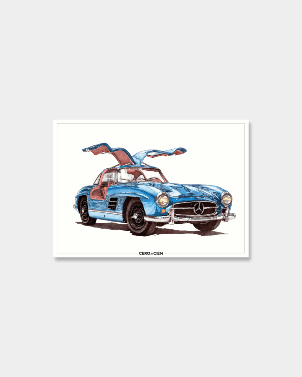 Lamina A4 - Mercedes 300SL 1954