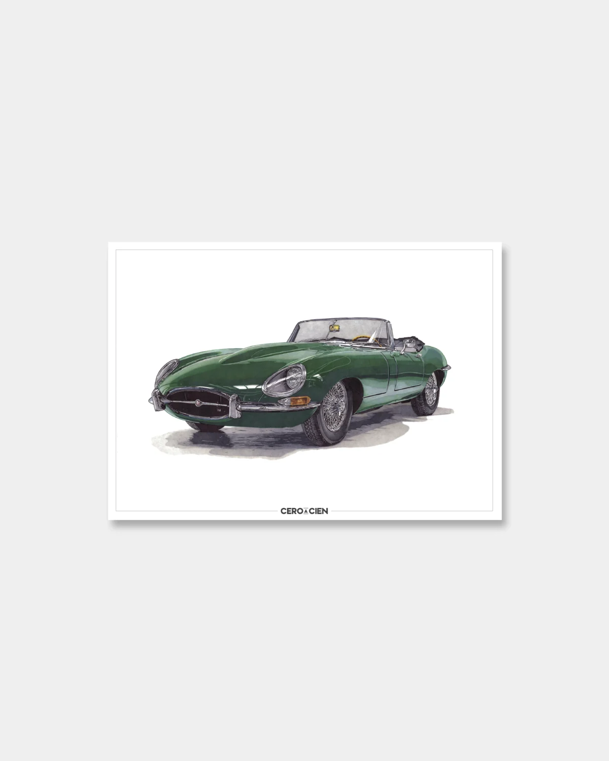 Lamina A4 - Jaguar E-Type Serie 1 convertible