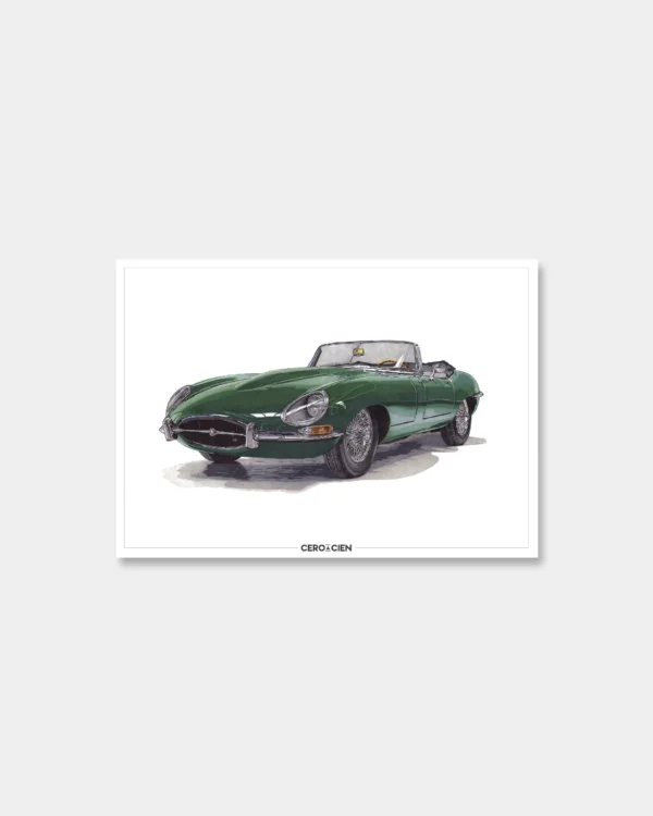 Lamina A4 - Jaguar E-Type Serie 1 convertible